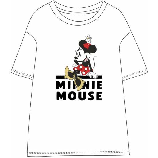 CAMISETA CORTA SINGLE JERSEY MINNIE WHITE image 0