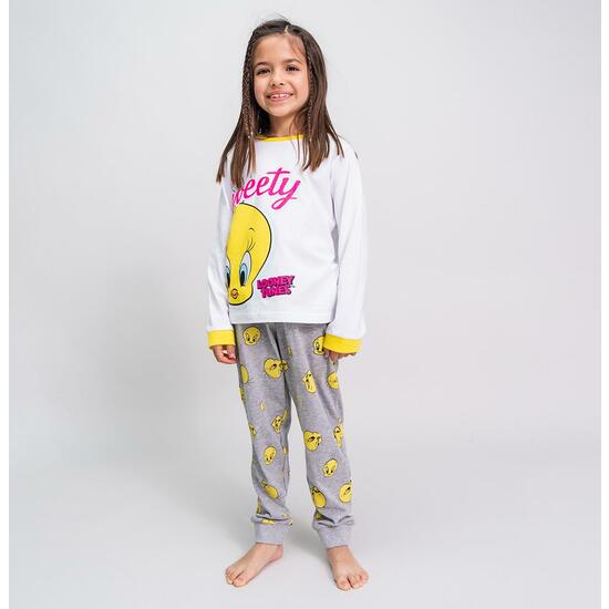 PIJAMA LARGO SINGLE JERSEY LOONEY TUNES PIOLIN WHITE image 3