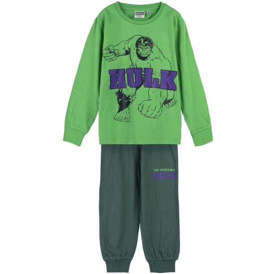 PIJAMA LARGO SINGLE JERSEY AVENGERS HULK GREEN image 0