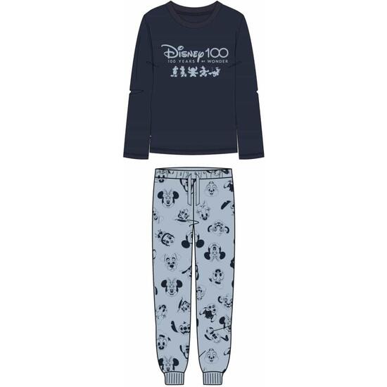 PIJAMA LARGO SINGLE JERSEY DISNEY 100 DARK BLUE image 0