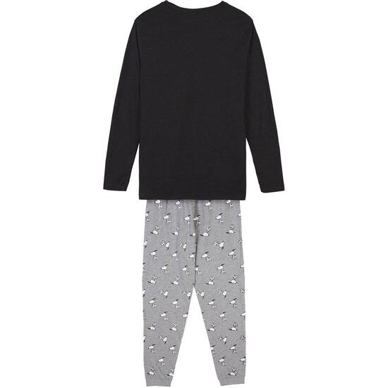 PIJAMA LARGO SINGLE JERSEY SNOOPY GRAY image 1