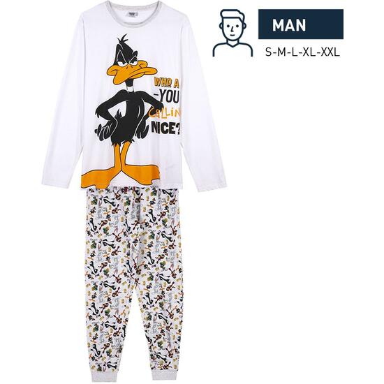 PIJAMA LARGO SINGLE JERSEY LOONEY TUNES GRAY image 0