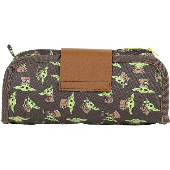 ESTUCHE PORTATODO VELCRO THE MANDALORIAN GROGU BROWN image 1