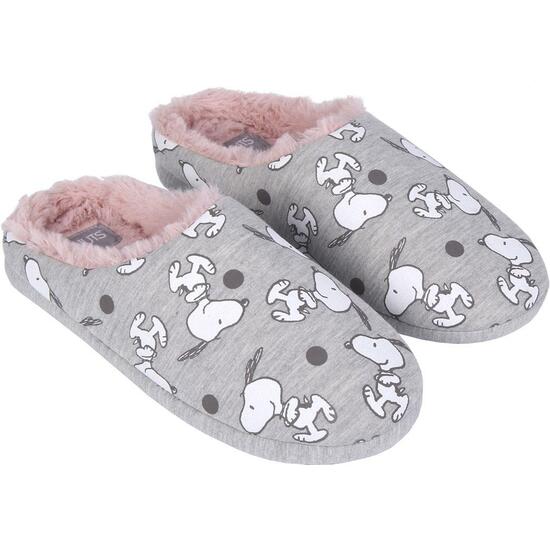 ZAPATILLAS DE CASA ABIERTA SNOOPY LIGHT GRAY image 0