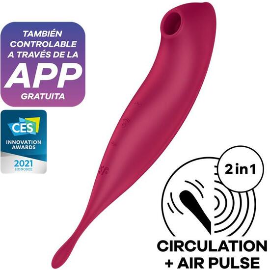 SATISFYER TWIRLING PRO+ CONNECT APP - DARK RED image 0