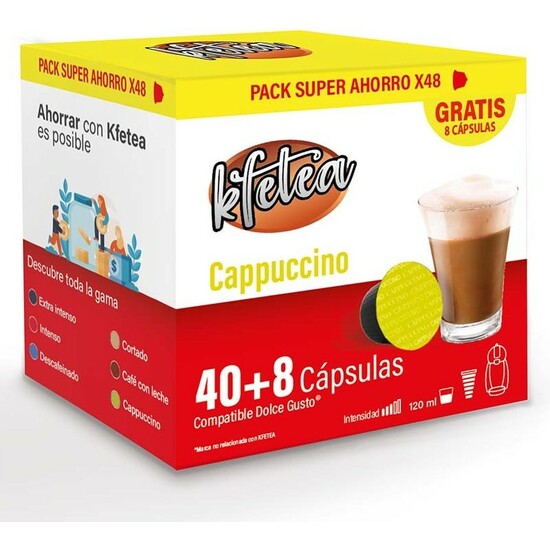 CAPPUCINO DOLCE GUSTO COMPATIBLE MARCA KFETEA 48 CÁPSULAS image 0