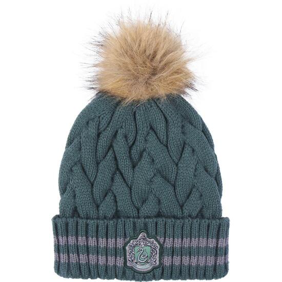 GORRO TRICOT POMPOM HARRY POTTER SLYTHERIN DARK GREEN image 0