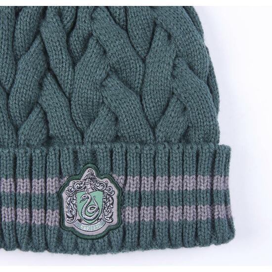 GORRO TRICOT POMPOM HARRY POTTER SLYTHERIN DARK GREEN image 2