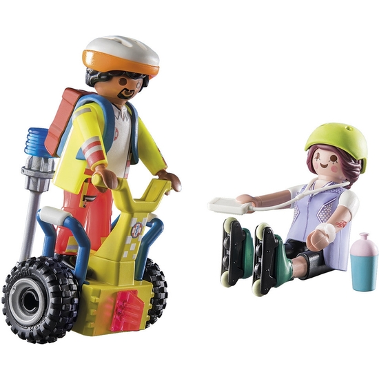PLAYMOBIL CITY LIFE STARTER PACK RESCATE BALANCE RACER image 1
