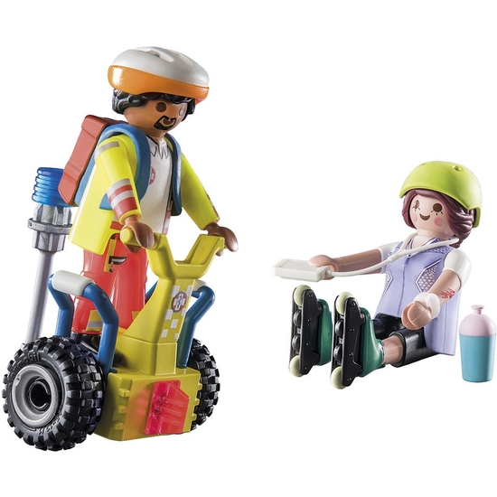 PLAYMOBIL CITY LIFE STARTER PACK RESCATE BALANCE RACER image 1