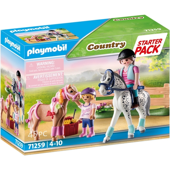 PLAYMOBIL COUNTRY STARTER PACK CUIDADO DE CABALLOS image 0