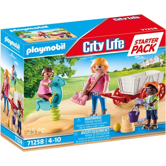 PLAYMOBIL CITY LIFE STARTER PACK EDUCADORA CON CARRITO image 0