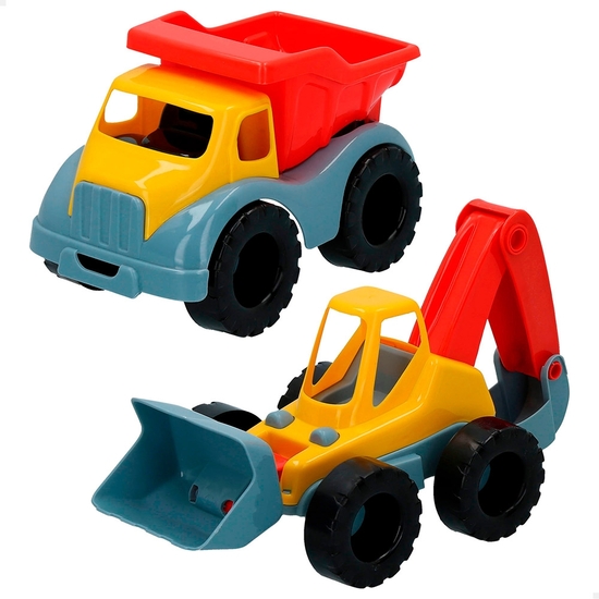 SET EXCAVADORA 26 CM Y CAMIÓN VOLQUETE 18 CM image 0