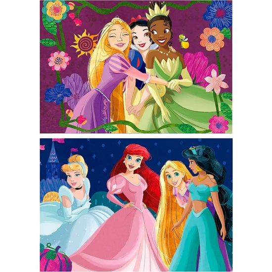 PRINCESAS DISNEY PUZZLE 2X50 PIEZAS DE MADERA image 1