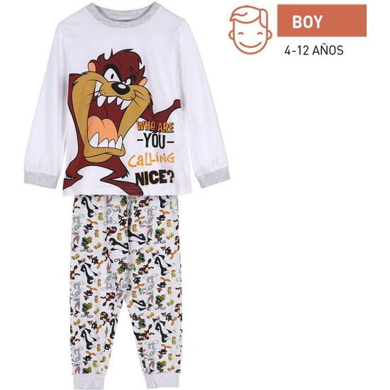 PIJAMA LARGO SINGLE JERSEY LOONEY TUNES GRAY image 0