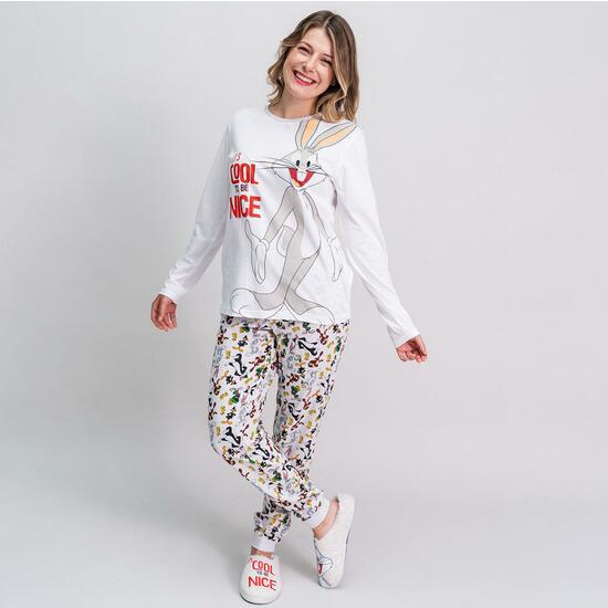 PIJAMA LARGO SINGLE JERSEY LOONEY TUNES GRAY image 3