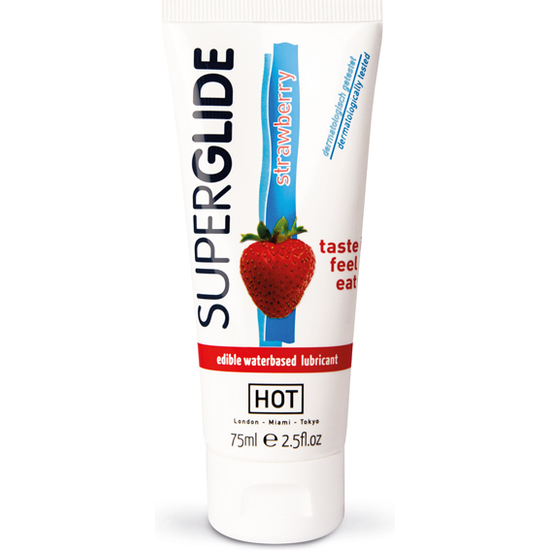 HOT SUPERGLIDE EDIBLE LUBRICANT STRAWBERRY image 0