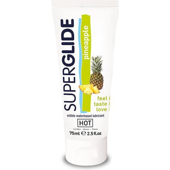 HOT SUPERGLIDE EDIBLE LUBRICANT PINEAPPLE image 0