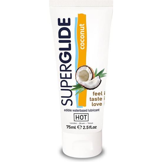 HOT SUPERGLIDE EDIBLE LUBRICANT COCONUT image 0