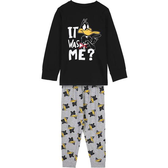 PIJAMA LARGO SINGLE JERSEY LOONEY TUNES BLACK image 0