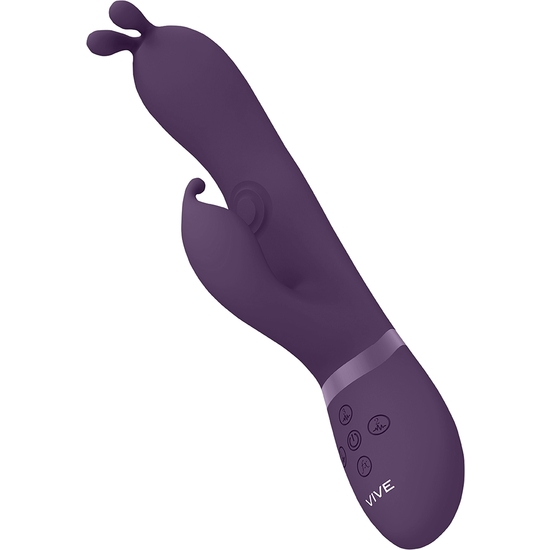 VIVE GADA - VIBRATING BUNNY EAR G-SPOT RABBIT WITH PULSE WAVE SHAFT - PURPLE image 5