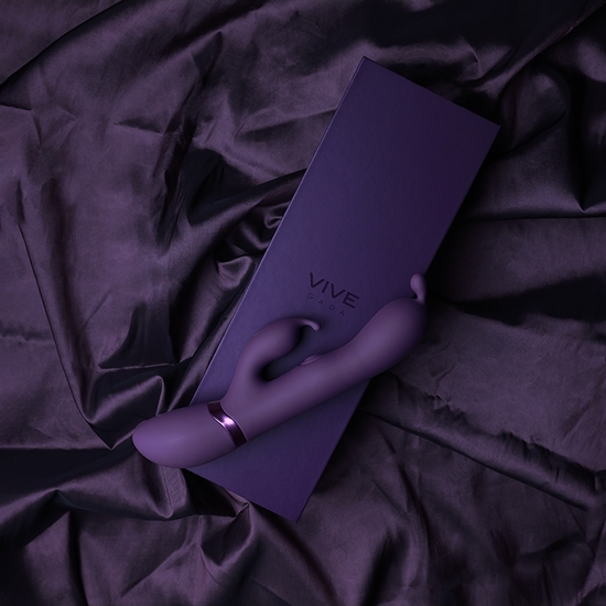 VIVE GADA - VIBRATING BUNNY EAR G-SPOT RABBIT WITH PULSE WAVE SHAFT - PURPLE image 7