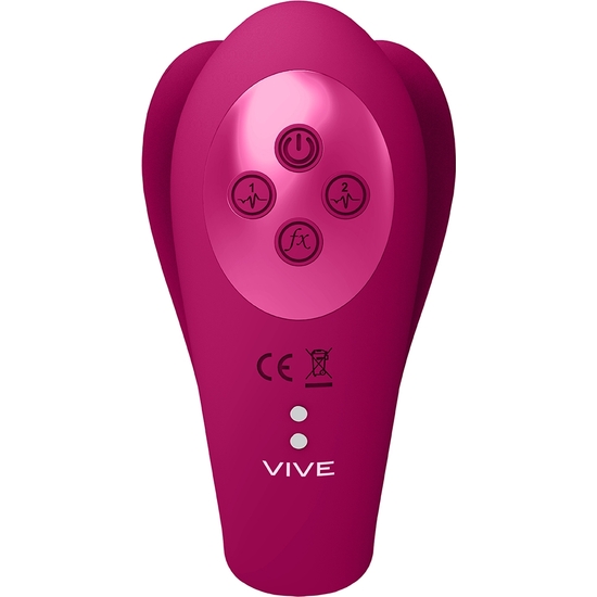VIVE YOKO - TRIPLE ACTION VIBRATOR DUAL PRONGS WITH CLITORAL PULSE WAVE - PINK image 3