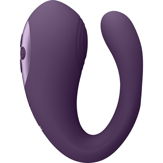 VIVE YOKO - TRIPLE ACTION VIBRATOR DUAL PRONGS WITH CLITORAL PULSE WAVE - PURPLE image 4