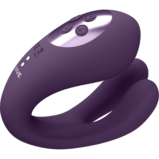VIVE YOKO - TRIPLE ACTION VIBRATOR DUAL PRONGS WITH CLITORAL PULSE WAVE - PURPLE image 5
