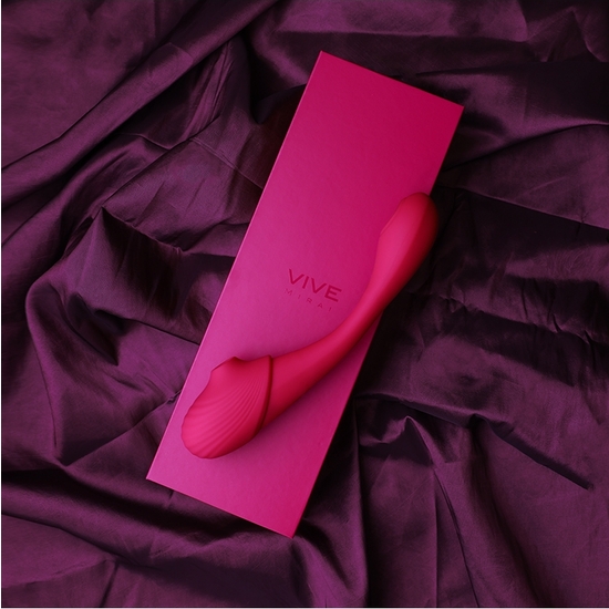 VIVE MIRAI - DOUBLE ENDED PULSE WAVE & AIR WAVE BENDABLE VIBRATOR - PINK image 8