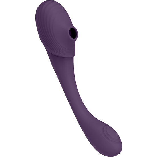 VIVE MIRAI - DOUBLE ENDED PULSE WAVE & AIR WAVE BENDABLE VIBRATOR - PURPLE image 5