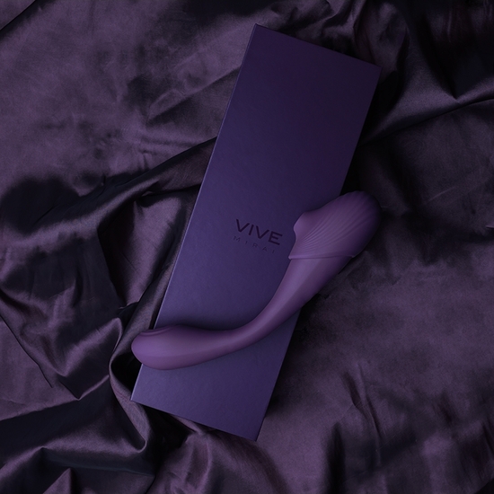 VIVE MIRAI - DOUBLE ENDED PULSE WAVE & AIR WAVE BENDABLE VIBRATOR - PURPLE image 8