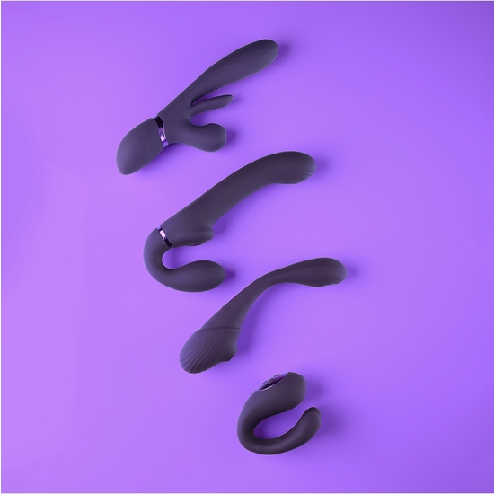 VIVE MIRAI - DOUBLE ENDED PULSE WAVE & AIR WAVE BENDABLE VIBRATOR - PURPLE image 9