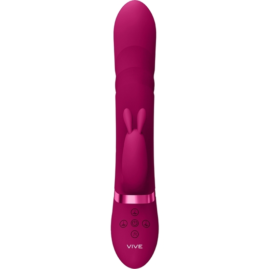VIVE NARI - VIBRATING AND ROTATING BEADS, G-SPOT RABBIT - PINK image 4