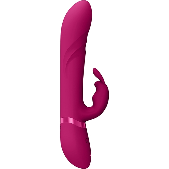 VIVE NARI - VIBRATING AND ROTATING BEADS, G-SPOT RABBIT - PINK image 5
