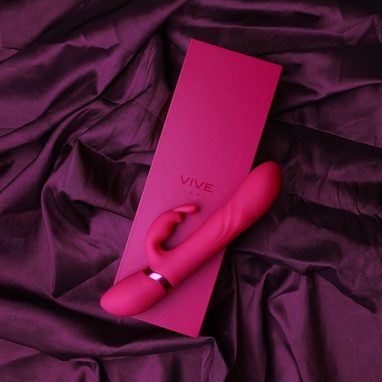 VIVE NARI - VIBRATING AND ROTATING BEADS, G-SPOT RABBIT - PINK image 8