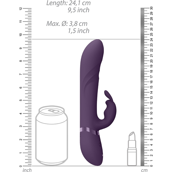 VIVE NARI - VIBRATING AND ROTATING BEADS, G-SPOT RABBIT - PURPLE image 3