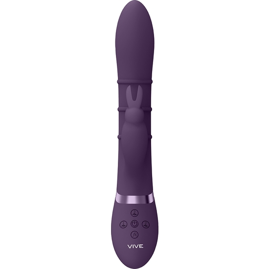 VIVE SORA - UP & DOWN STIMULATING RINGS, VIBRATING G-SPOT RABBIT - PURPLE image 4