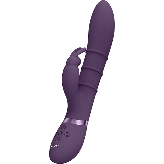 VIVE SORA - UP & DOWN STIMULATING RINGS, VIBRATING G-SPOT RABBIT - PURPLE image 6