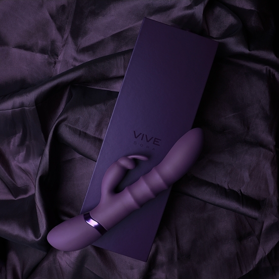 VIVE SORA - UP & DOWN STIMULATING RINGS, VIBRATING G-SPOT RABBIT - PURPLE image 8