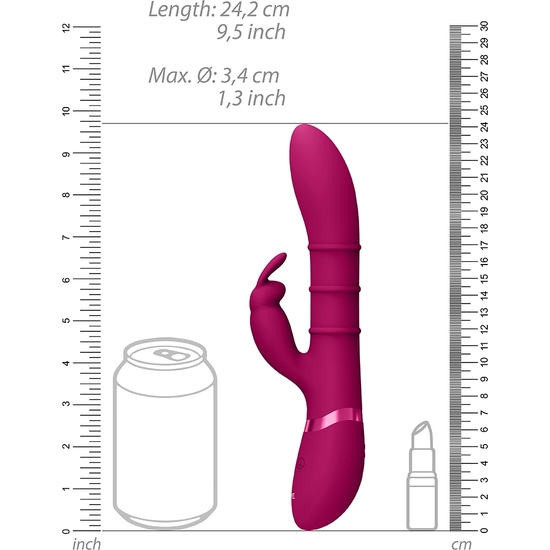 VIVE SORA - UP & DOWN STIMULATING RINGS, VIBRATING G-SPOT RABBIT - PINK image 3