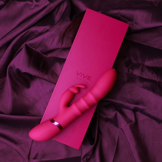 VIVE SORA - UP & DOWN STIMULATING RINGS, VIBRATING G-SPOT RABBIT - PINK image 8