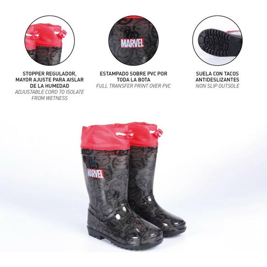 BOTAS LLUVIA PVC AVENGERS BLACK image 4