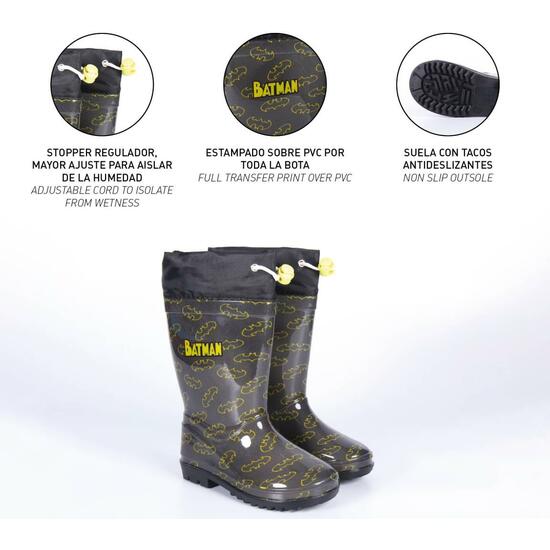 BOTAS LLUVIA PVC BATMAN GRAY image 4