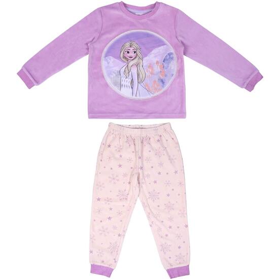 PIJAMA LARGO VELOUR COTTON FROZEN 2 LILAC image 0