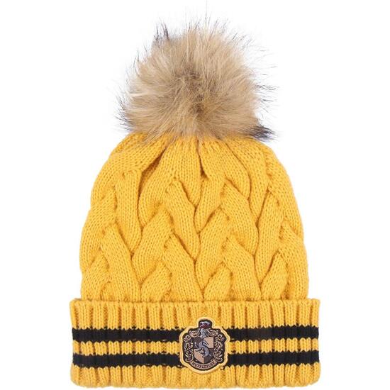 GORRO TRICOT POMPOM HARRY POTTER HUFFLEPUFF MUSTARD image 0