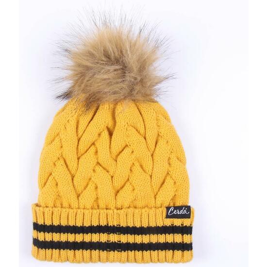 GORRO TRICOT POMPOM HARRY POTTER HUFFLEPUFF MUSTARD image 1