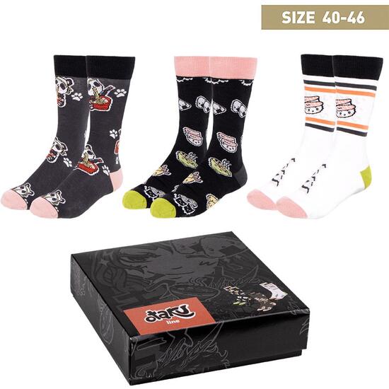 PACK CALCETINES 3 PIEZAS OTAKU MULTICOLOR image 0