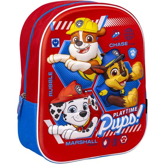 MOCHILA INFANTIL 3D PAW PATROL RED image 0