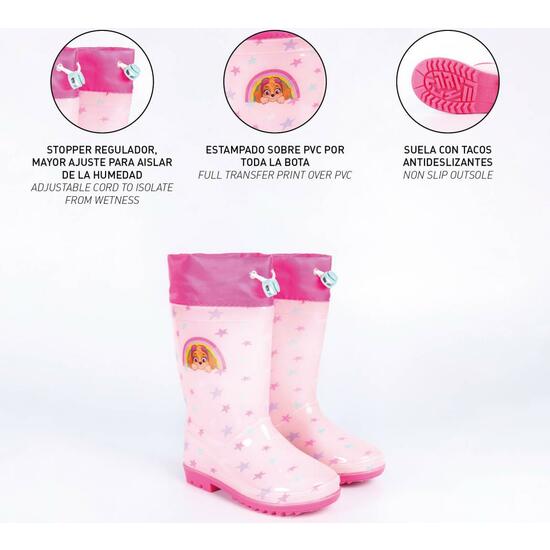 BOTAS LLUVIA PVC PAW PATROL SKYE PINK image 4